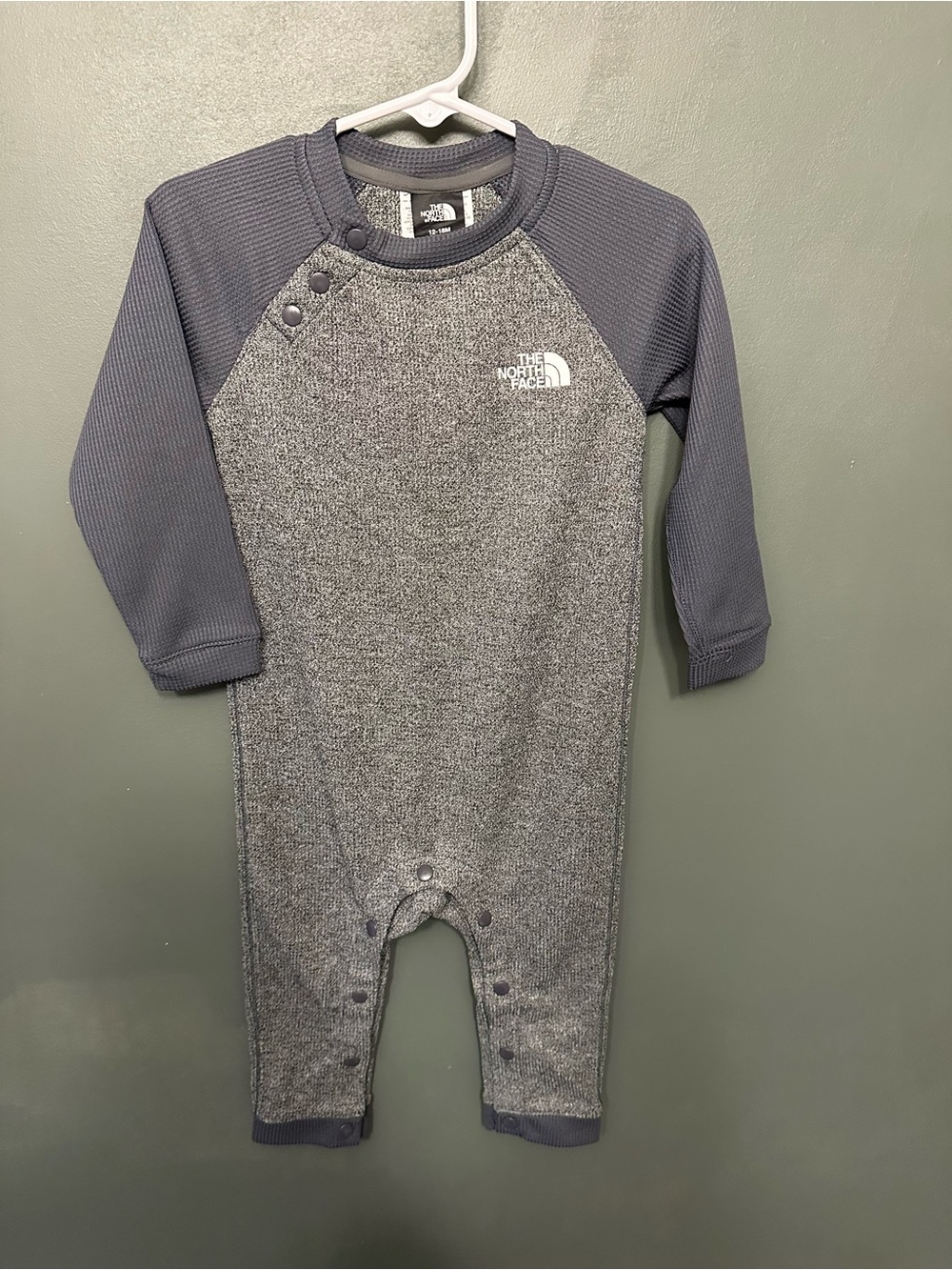 The North Face Gray & Charcoal Baby One-Piece Bodysuit